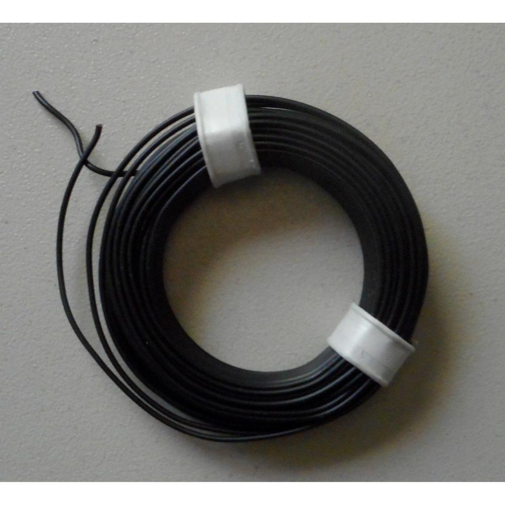 Black 22-Gauge Single Strand Copper Plastic Coated Wire 32/Roll