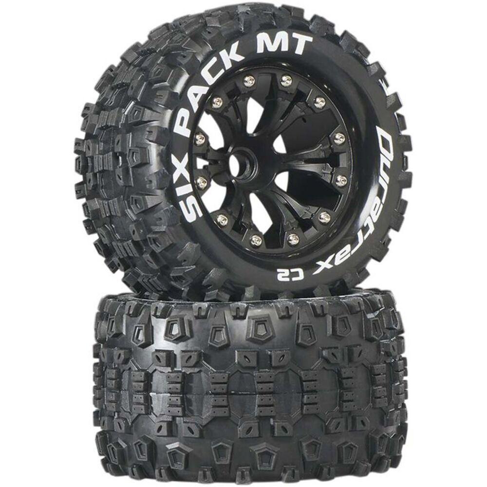 Duratrax Six-Pack MT 2.8in 2WD Mounted Front C2 Tires (Black) (2 pc)