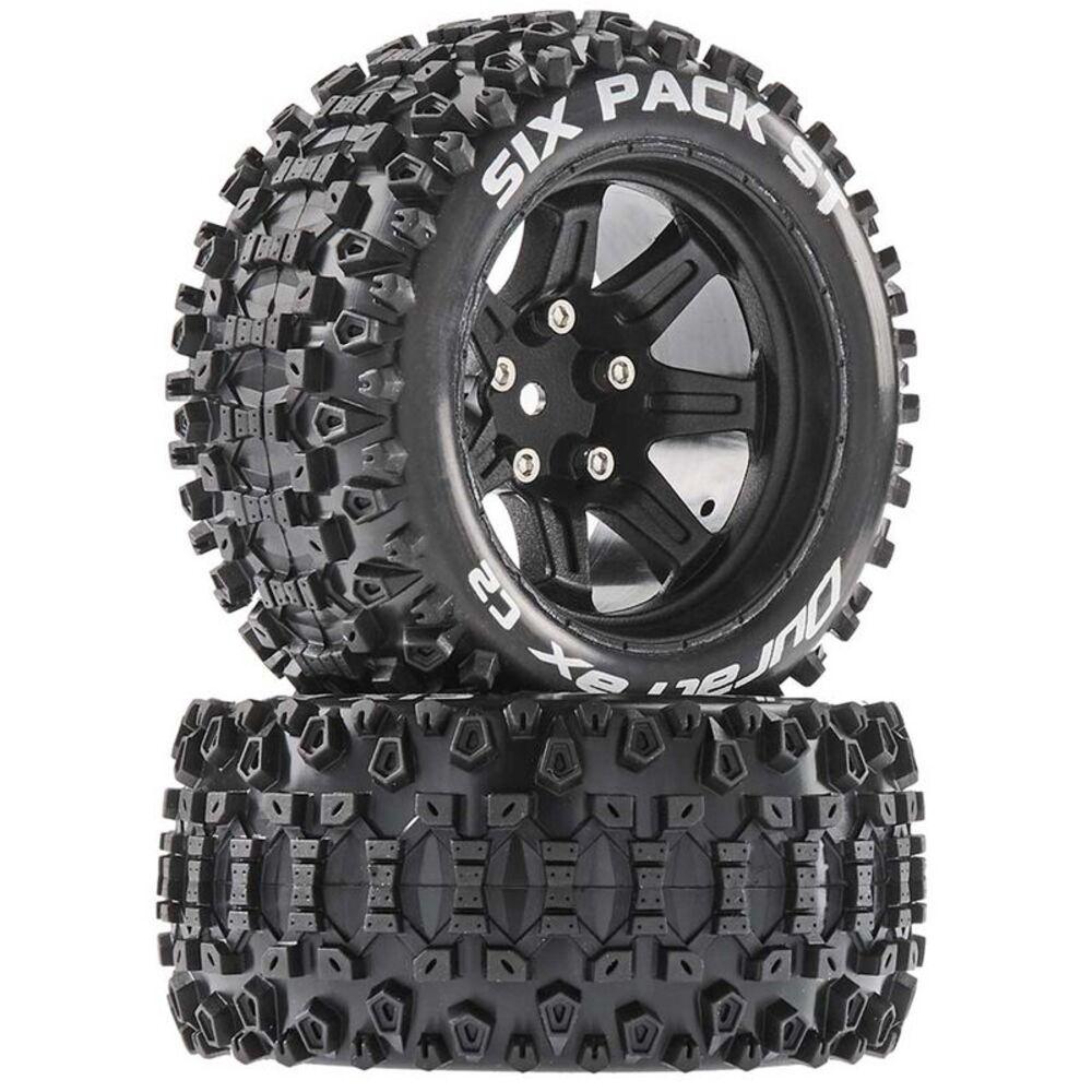 Duratrax Six-Pack ST 2.8in Mounted Tires Black 14mm Hex (2 pc)