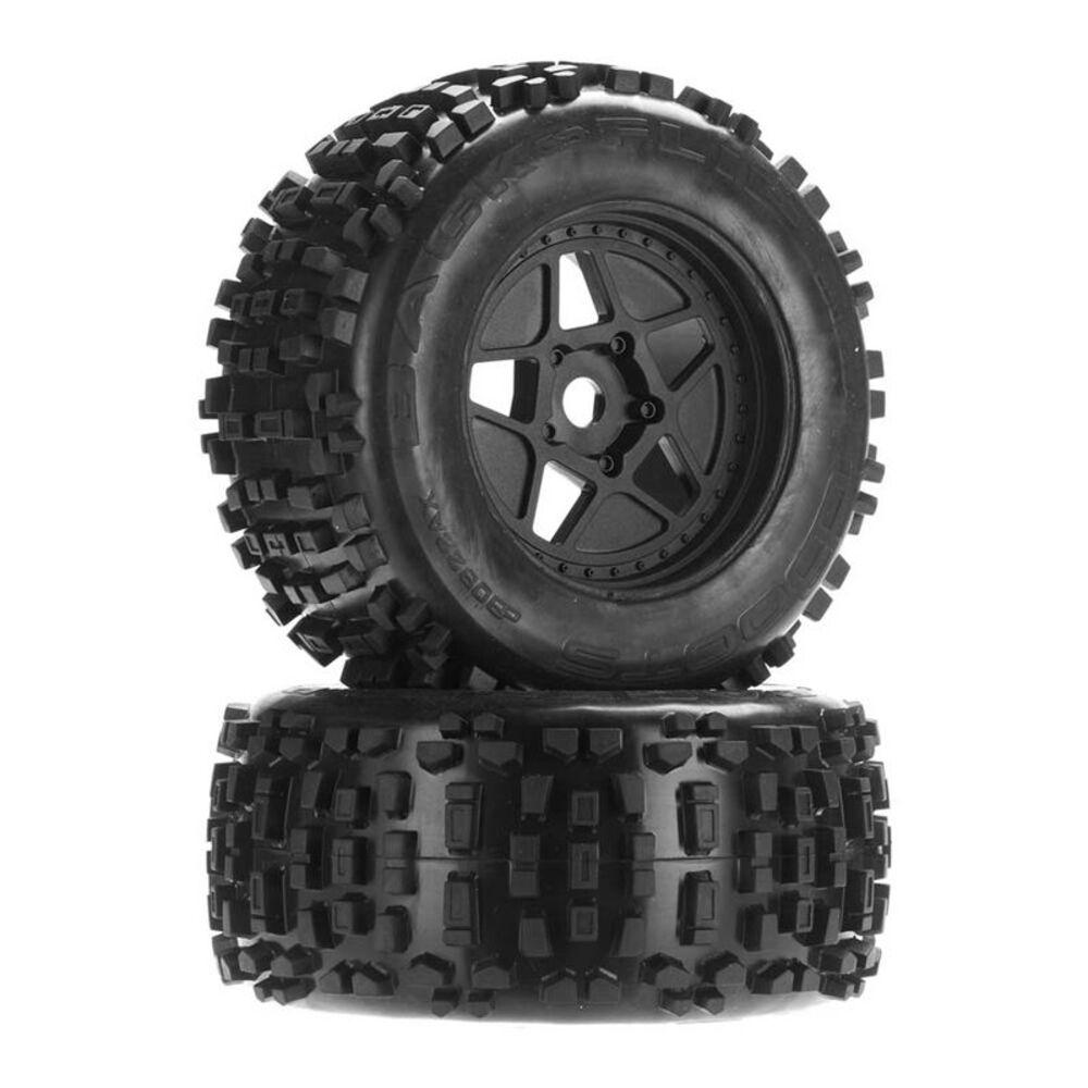 Arrma 1/8 DBoots Back Flip Mt 6S Pre Mounted Tires (2pc) (Black)
