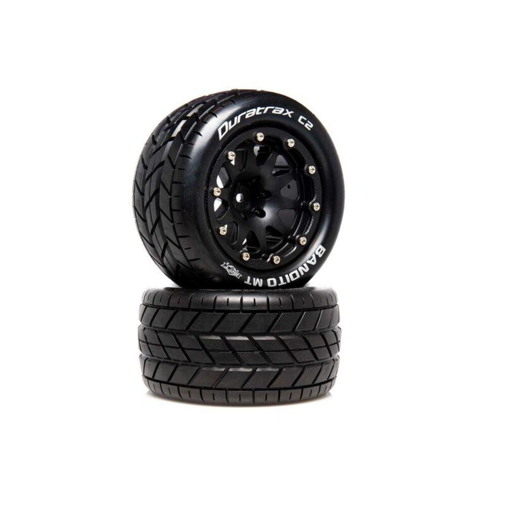 Duratrax Bandito MT Belted 2.8in 2WD Mtnd Rear Tires .5 Black 2 pc