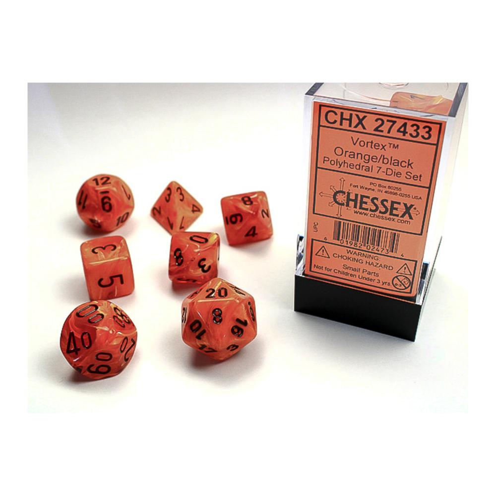 Chessex Vortex Orange 7 Die Set