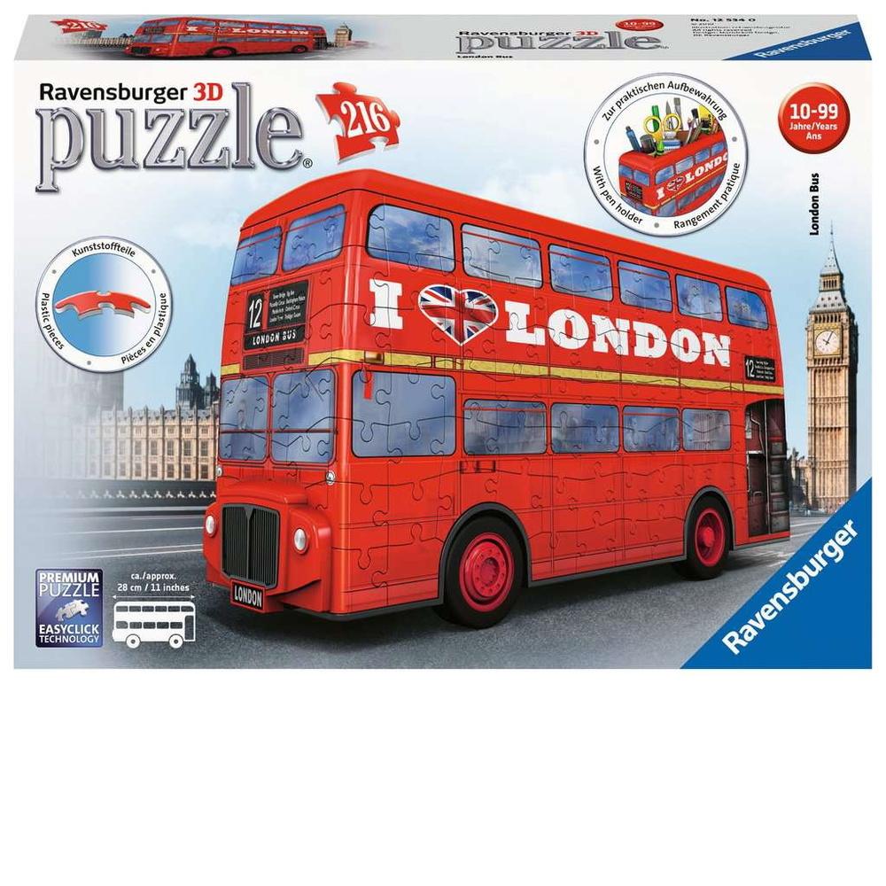 Puzzle - London Bus 216pc Shaped 3D Puzzle