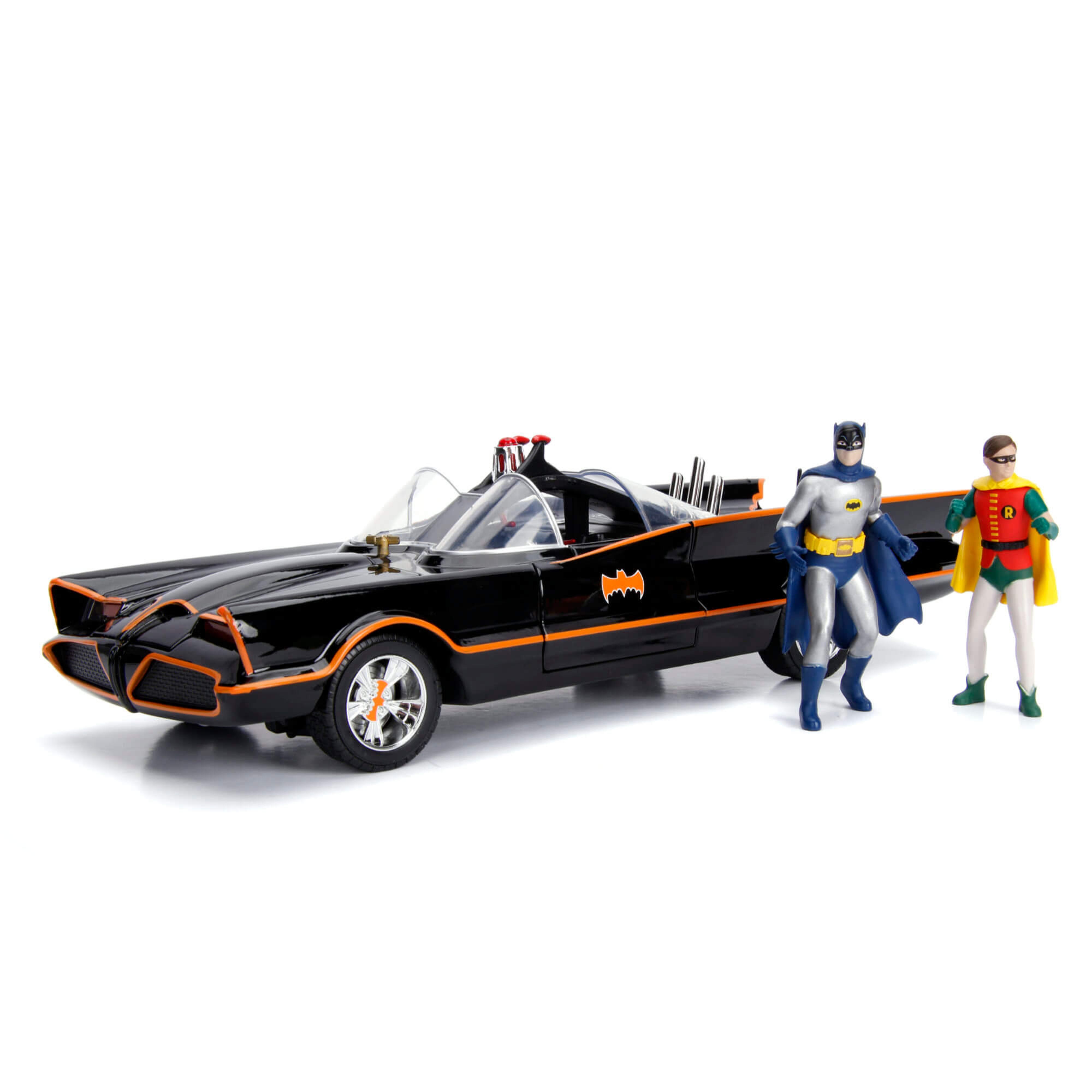 Classic Batmobile Diecast Model with Figures