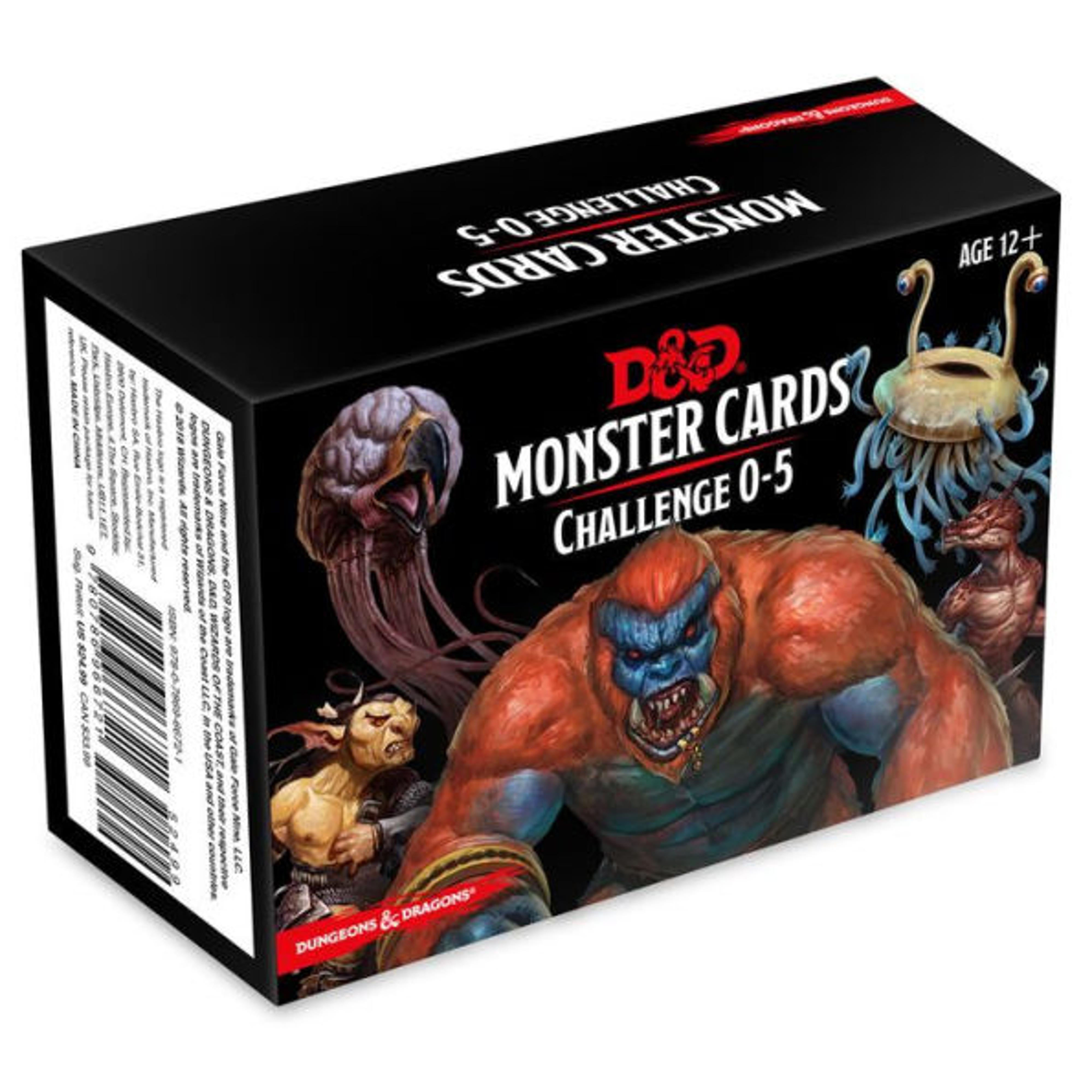 D&D Monster Cards - Challenge 0 - 5