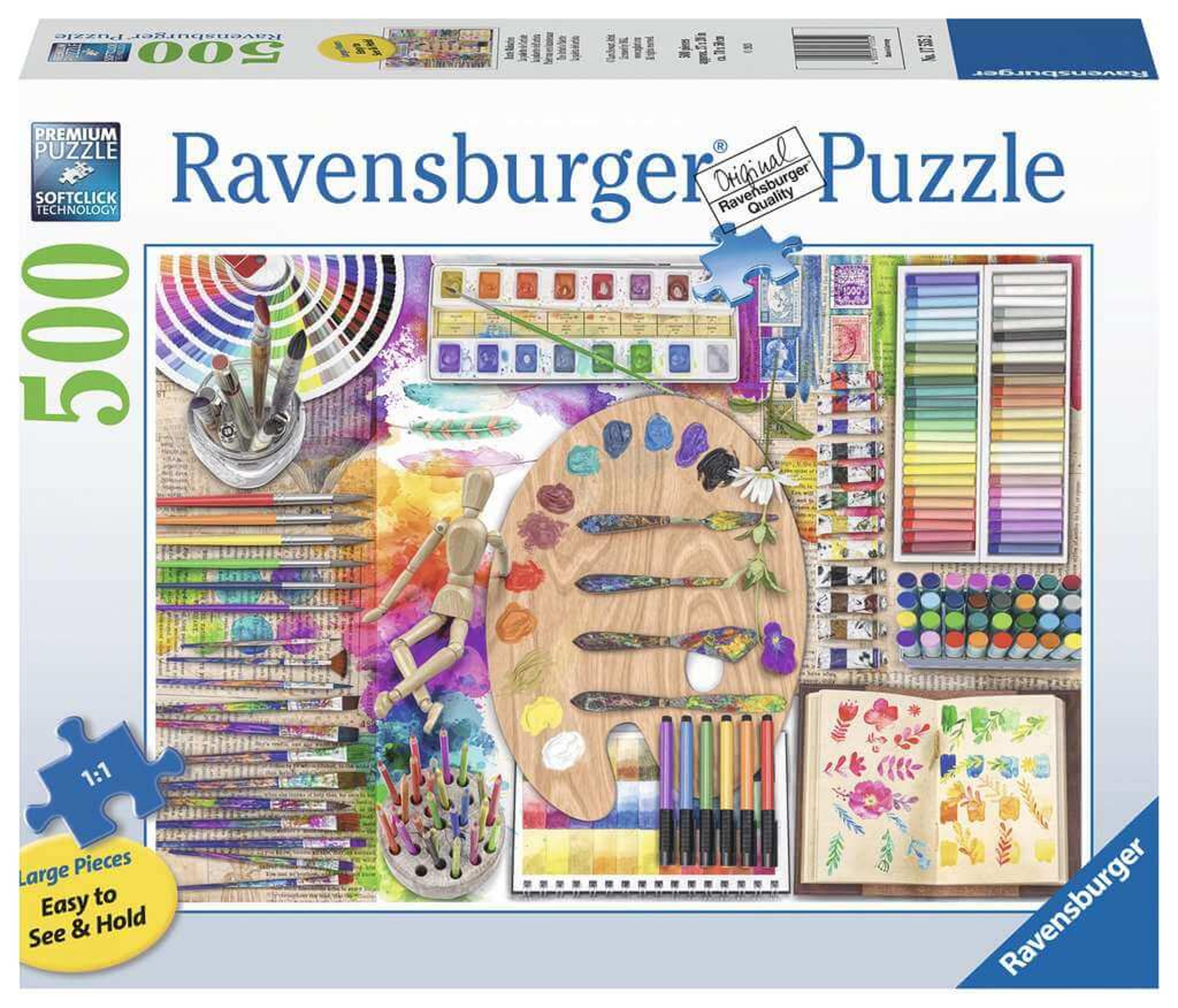 Ravensburger The Artists Palette 500pc Puzzle (Large Pieces Style)