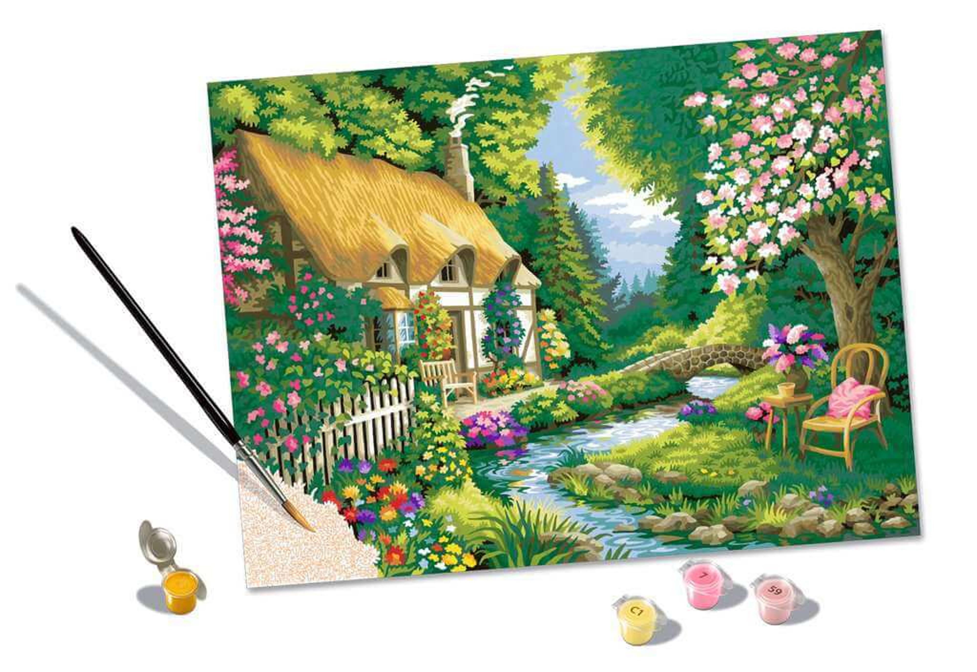 Ravensburger CreArt River Cottage Paint-by-Number (12x16)