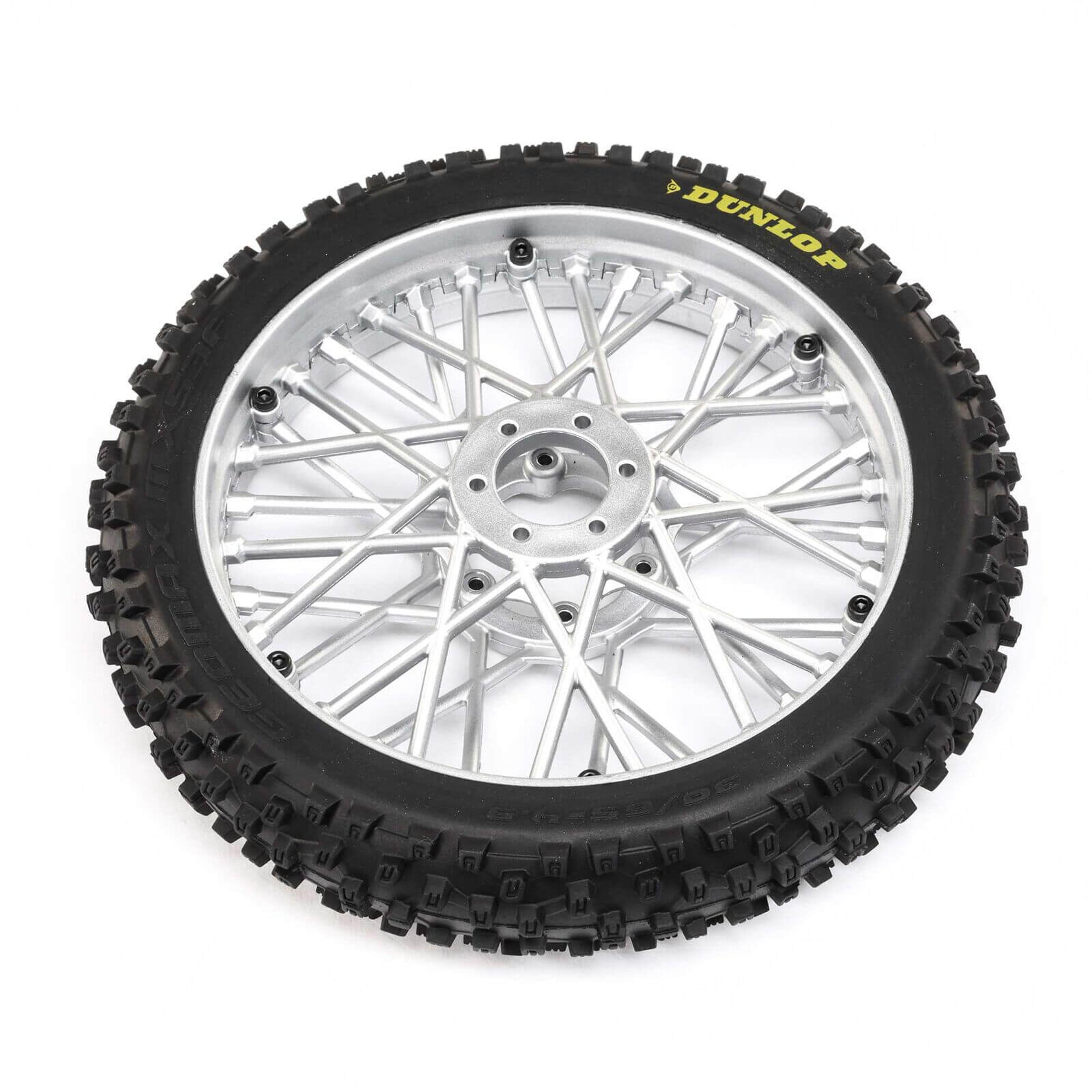 Dunlop MX53 Front Tire Mounted (Chrome)