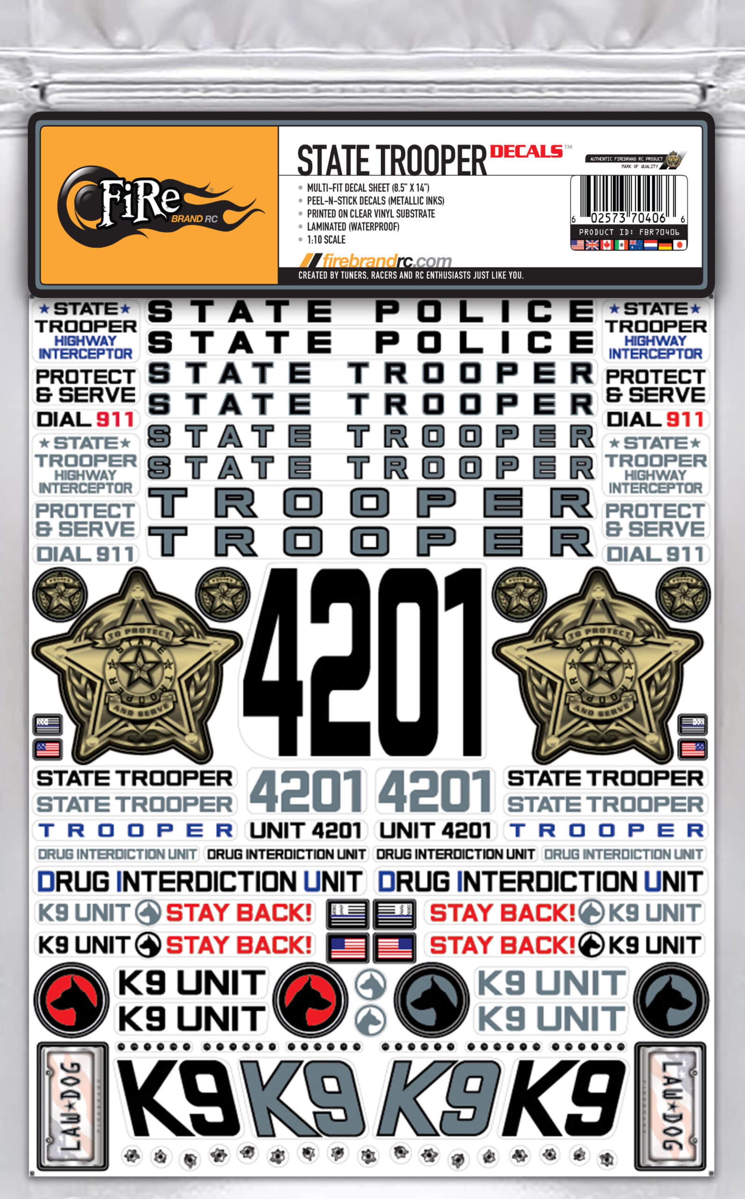 State Trooper Decals