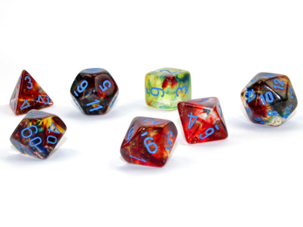 Chessex Nebula Polyhedral Primal 7-Die Set with Luminary Effect