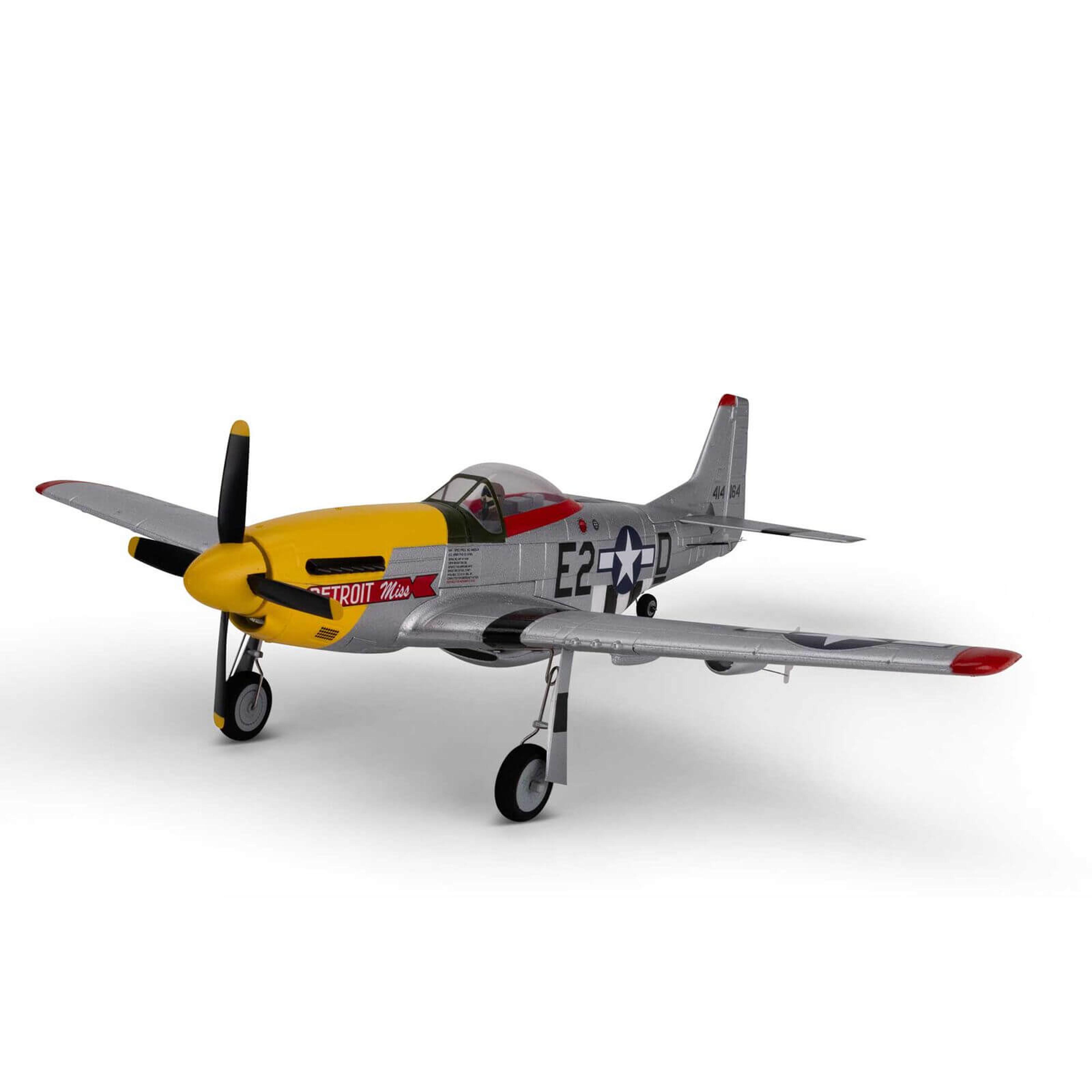 UMX P-51D Mustang Detroit Miss BNF Basic w/ AS3X, SAFE Select R/C