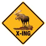 Tin Sign - Moose X-ing