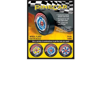 PineCar Dry Transfer Decals - Pride Wheel Flare