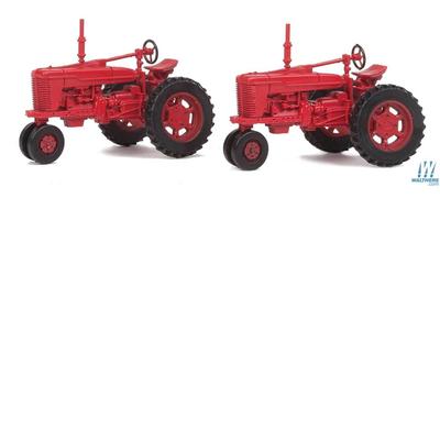 HO Farm Tractor 2-Pack - Assembled -- Red