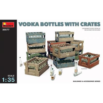 Miniart 1/35 Vodka Bottles with Crates Model Kit
