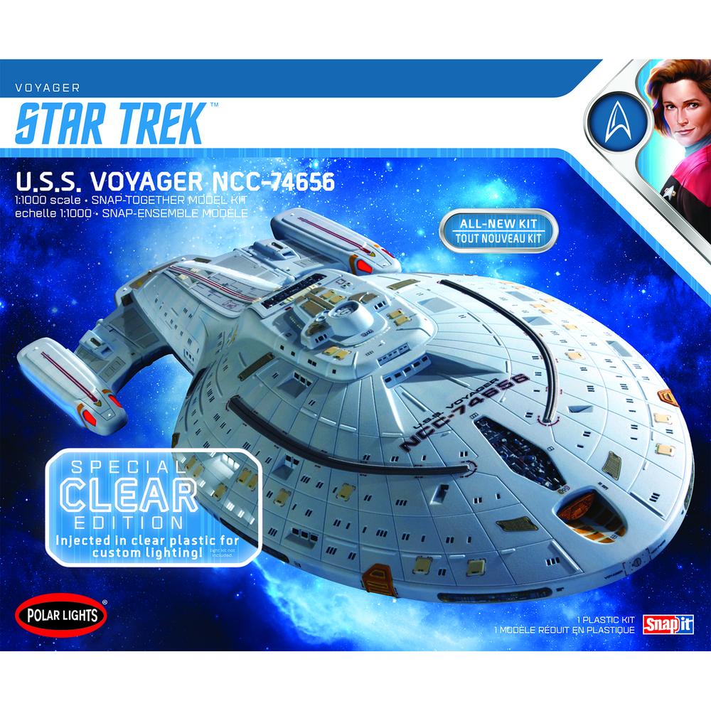 1/1000 Star Trek U.S.S. Voyager Snap Model Kit (Clear Edition)
