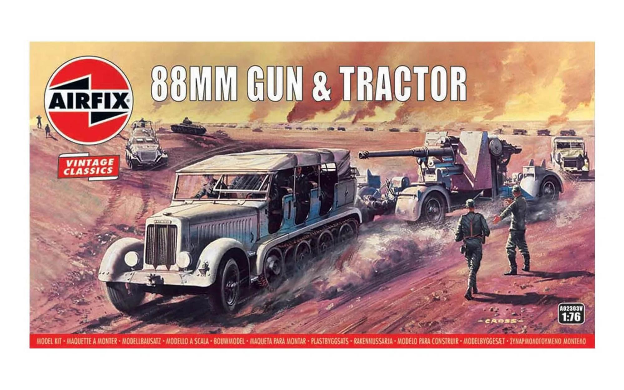 Airfix 1/76 88mm Gun and Tractor Model Kit