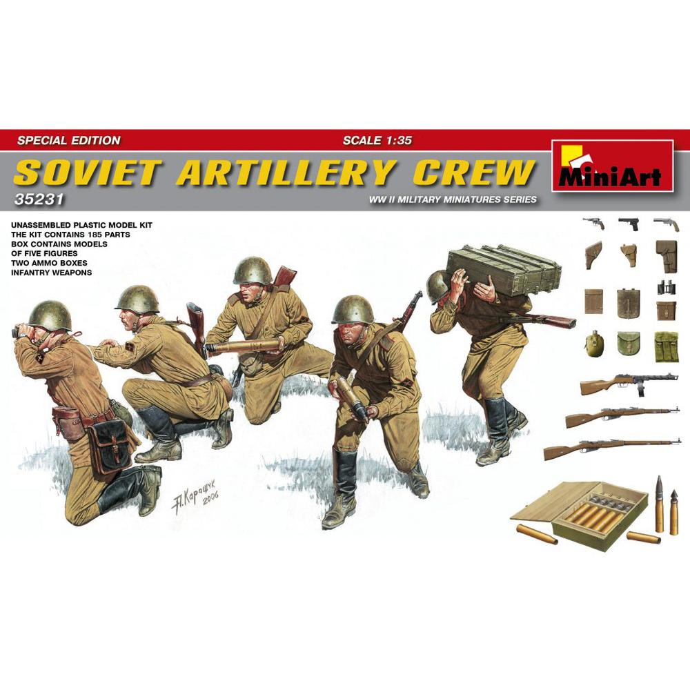 Miniart 1/35 Soviet Artillery Crew Model Kit (Special Ed.)