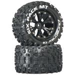 Duratrax Six-Pack MT 2.8in 2WD Mounted Rear C2 Tires (Black) (2 pc)