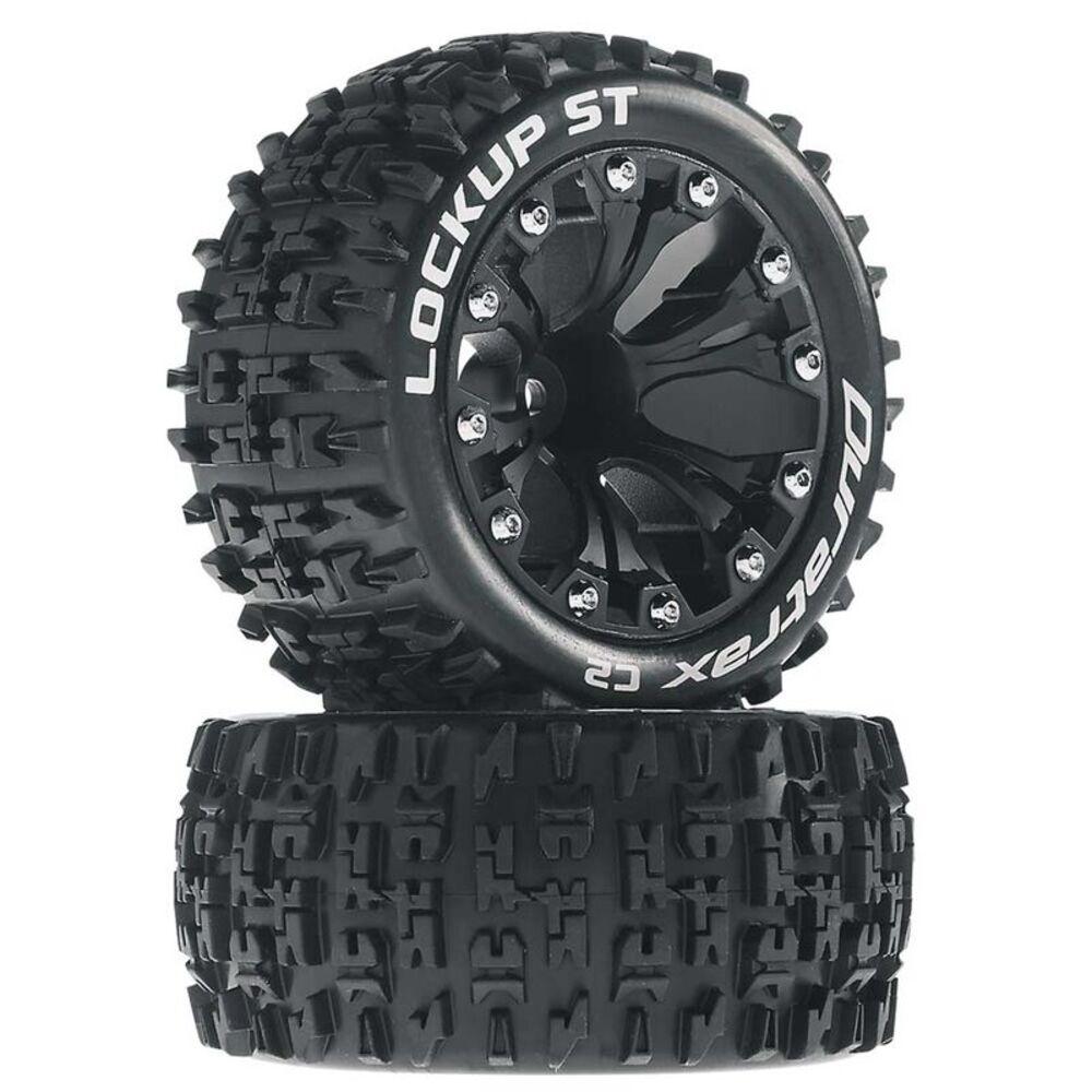 Duratrax Lockup ST 2.8in Mounted Offset Tires Black (2 pc)