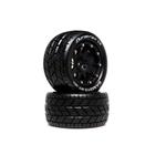 Duratrax Bandito MT Belted 2.8 2WD Mntd Rear Tires 0 Offset Black 2 pc