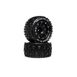 Duratrax Lockup MT Belted 2.8in 2WD Mounted Tires .5 Offset Black 2 pc