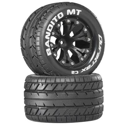 Duratrax Bandito Mounted 2.8in 1/2in Offset C2 Tires (Black) (2 pc)
