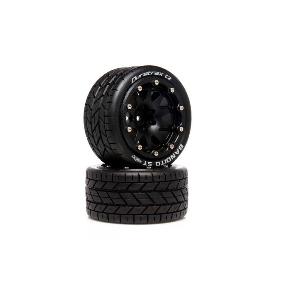 Bandito ST Belted 2.8in 2WD Mounted Rear Tires .5 Offset Black (2pc)