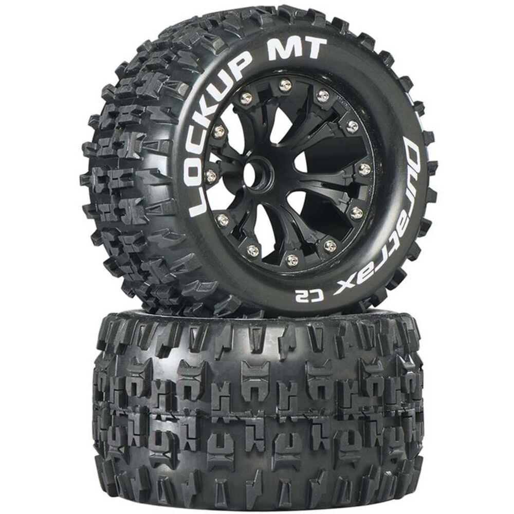Duratrax Lockup MT 2.8in 2WD Mounted Front C2 Tires (Black, 2pc)