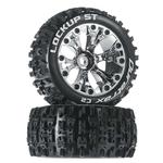 Duratrax Lockup ST 2.8in Mounted Offset Tires Chrome (2 pc)