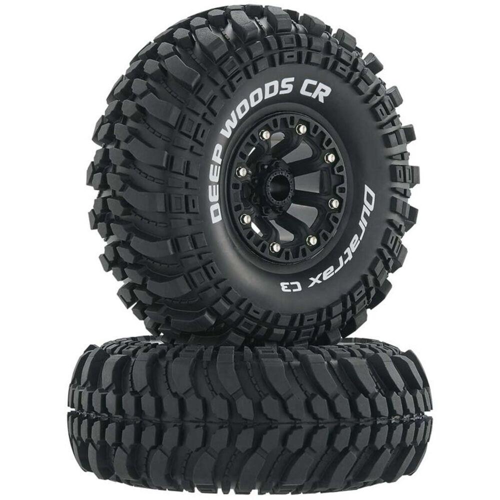 Duratrax Deep Woods CR C3 Mounted 2.2in Crawler Tires Black (2 pc)