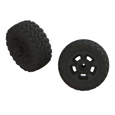 ARRMA 1/8 dBoots Ragnarok MT Fr/Rr 2.8 Mounted Tires (Black, 14mm)
