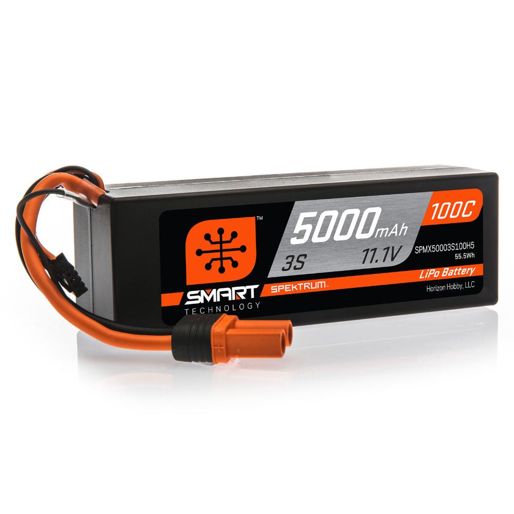 Spektrum 11.1V 5000mAh 3S 100C Smart Hardcase LiPo Battery (IC5)