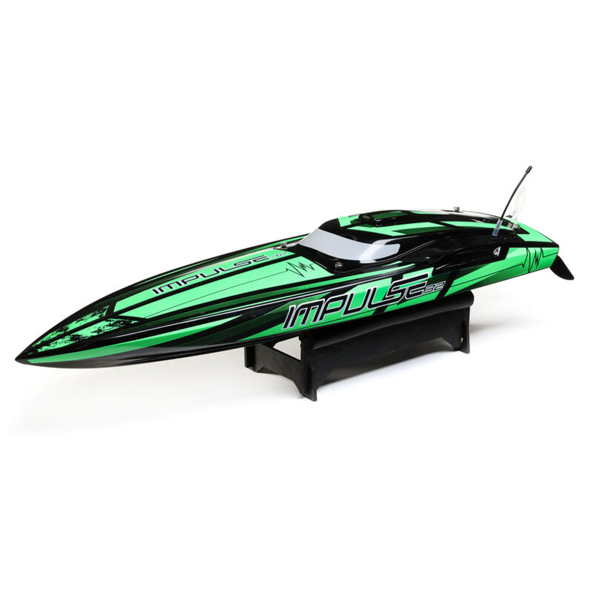 Pro Boat Impulse 32in Brushless Deep-V RTR R/C w/ SMART (Black/Green)