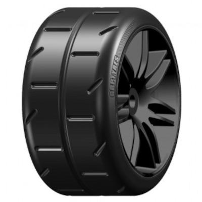 Gandini 1/5 GT W02 REVO XS1 ExtraSoft Mounted Wheels (Black) (1 pair)
