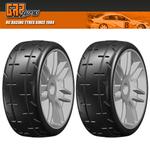 Wheels - 1:8 XX Soft MTD Tires Spoked - Silver Rims (2)
