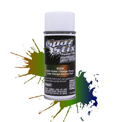 Spaz Stix Color Changing Paint (Gold/Green/Orange/Purple) Spray 3.5oz