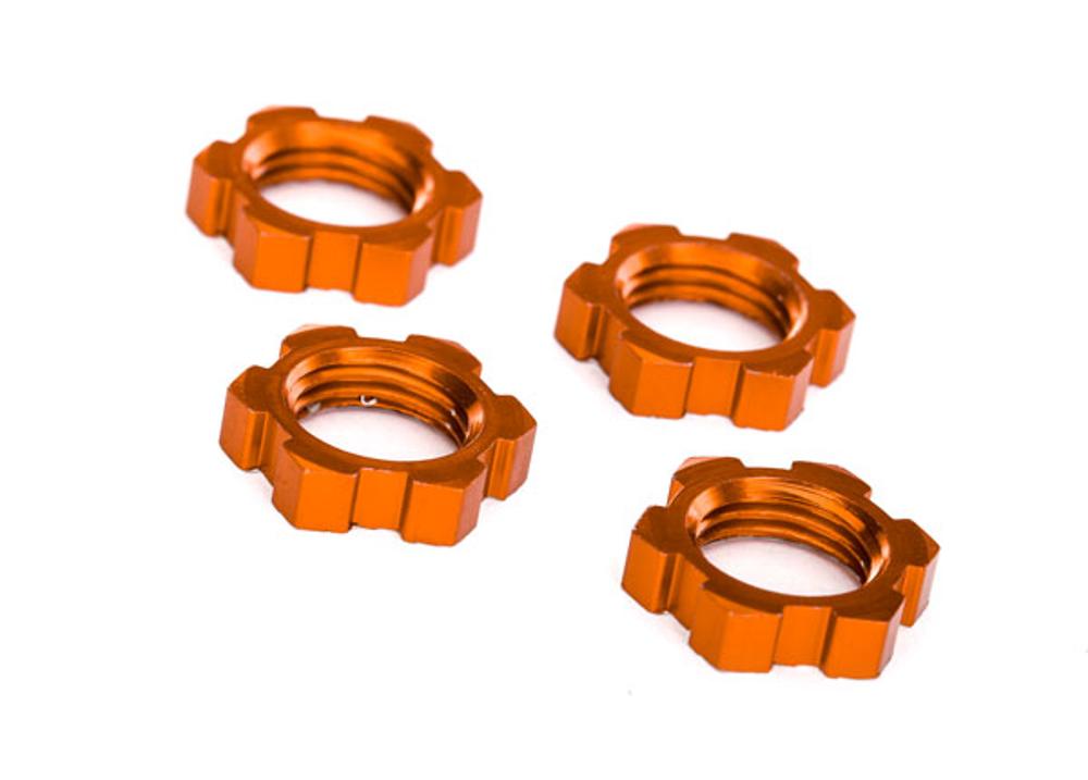 Traxxas Splined Wheel Nuts (Orange) (17mm, 4 pcs)
