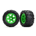 Traxxas Tires & wheels, assembled, glued - Talon EXT - Green