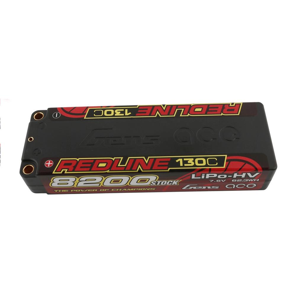 Gens Ace Redline 8200mAh 7.6V 130C 2S1P Hardcase HV LiPo Battery