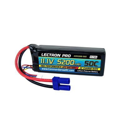 Battery - 11.1V 5200mAh 50C Lipo w/EC5 Connector