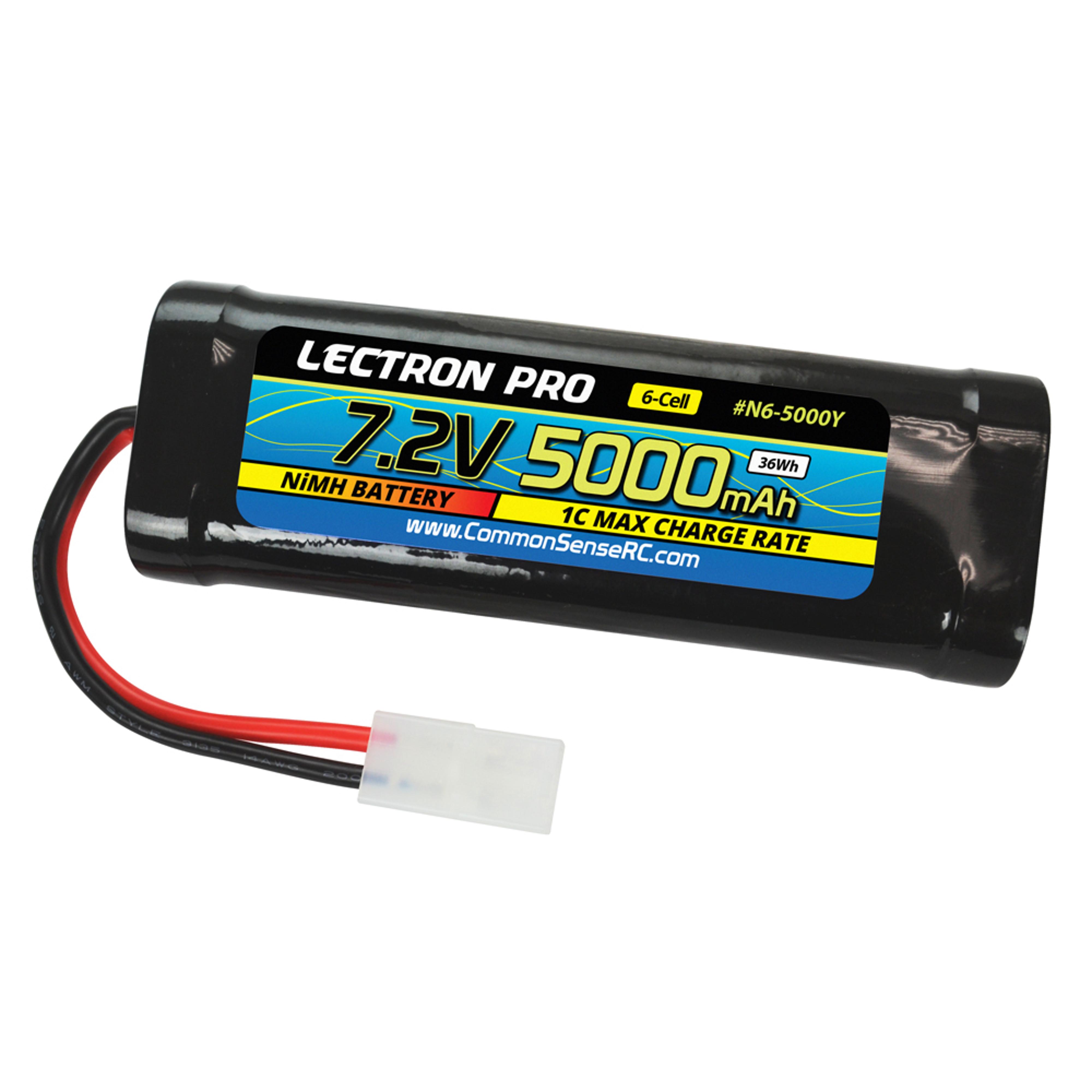 Lectron Pro NiMH 7.2v 6-Cell 5000mAh Flat Pack Battery w/ Tamiya Connector