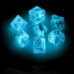 Chessex Polyhedral Pink Ghostly Glow 7 Dice Set