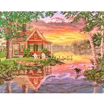 Dimensions Sunset Cabin Paint-by-Number kit