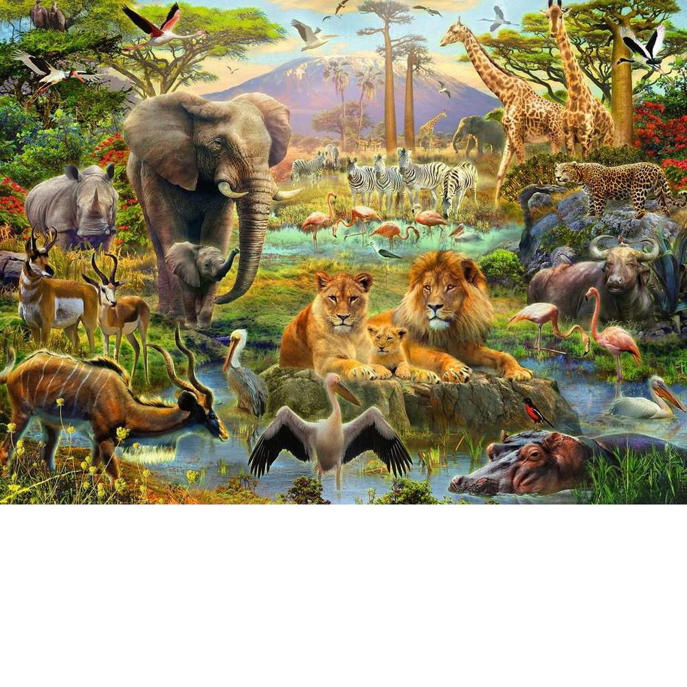 Puzzle - Animals of the Savanna 200 pc Jigsaw Puzzle