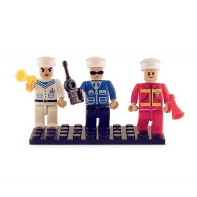 Brick Figurines - Police, Navy, Fire Trio