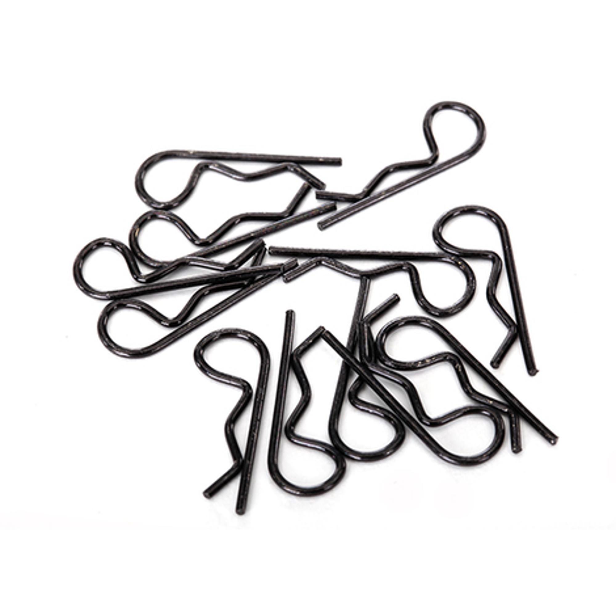 Traxxas Body clips, black (12) (standard size)