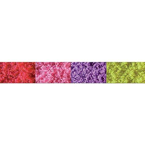 JTT Fine Flower Turf Ground Cover 4x 10 cu. in. (Red, Pink, Purple, Yellow)