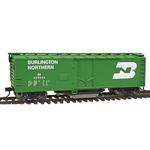 HO 40 Plug-Door Track Cleaning Boxcar - Ready to Run - Burlington Northern (Cascade Green, white Large Logo)
