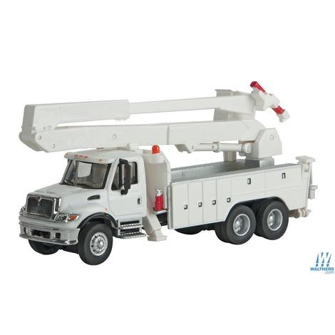 HO International(R) 7600 Utility Truck w/Bucket Lift - Assembled -- Wh